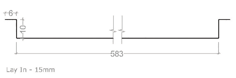 Lay-in 15mm ceiling tiles